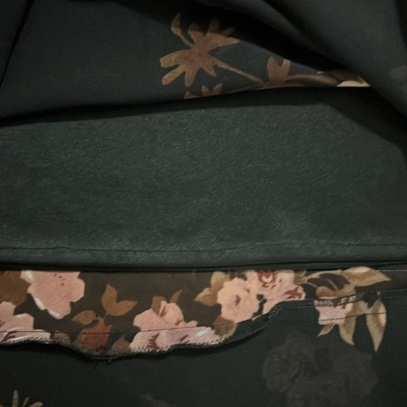 Vintage Zero Zero Y2K Floral Black Midi Skirt Size L 90’’s Whimsigoth Grunge - Picture 5 of 10